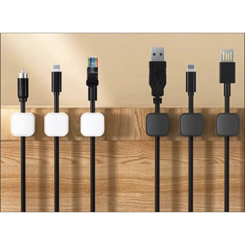 

6 Pack Magnetic Cord Organizer Strong Adhesive Cable Clips Easy Open Wire Management for Charging Cables Perfect for Home Office