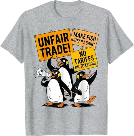 البطريق مقاومة قائلا المحملة جعل الأسماك رخيصة مرة أخرى! تي شيرت برسومات مقاومة البطريق الرجعية المقاومة مضحك الفن Y2k بلايز هدية مبتكرة #3