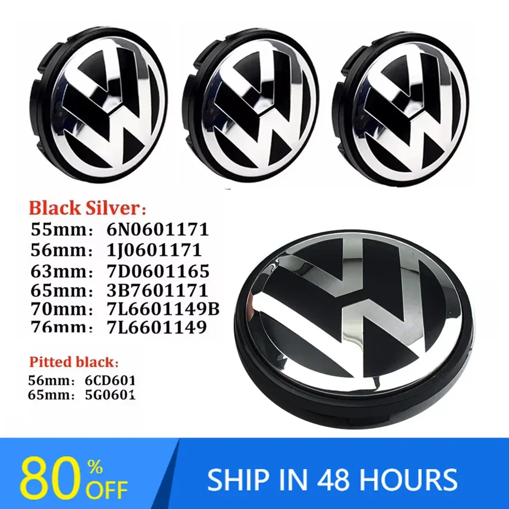 

2026 Hot For VW VOLKSWAGEN 4pcs 55mm 56mm 65mm 70mm Car Wheel Center Caps Hubcap Cover for VW Volkswagen Jetta MK5 Golf Passat s