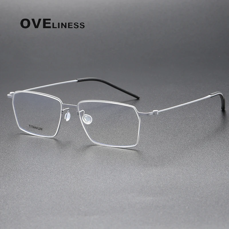 

Retro Pure Titanium Eyeglasses Frame Men Vintage Square Myopia Prescription Optical Glasses Frame Women Luxury Brand Eyewear