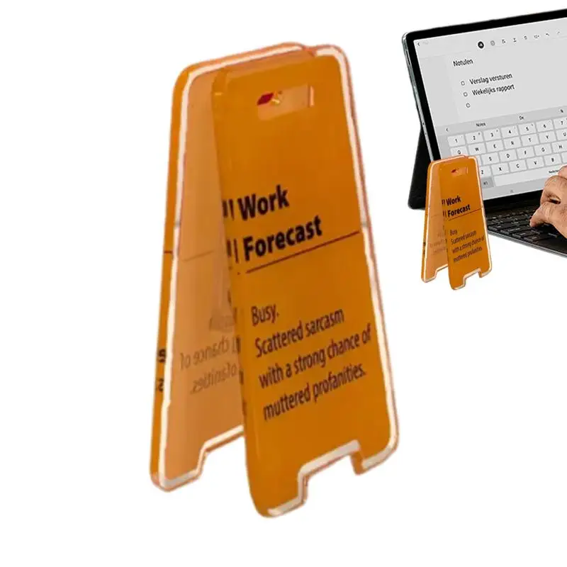 Divertido letrero de advertencia de escritorio acrílico divertido escritorio mordaza señal de advertencia decoración de mesa Clip de notas adultos Humor colegas papelería para