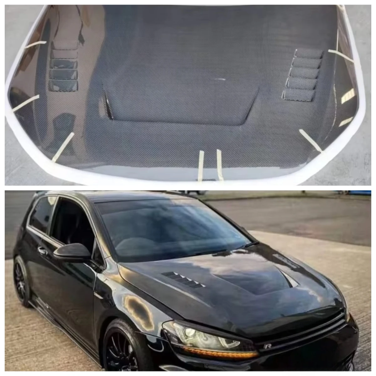 Auto Car Engine Hoods C Style Carbon Fiber HOOD for