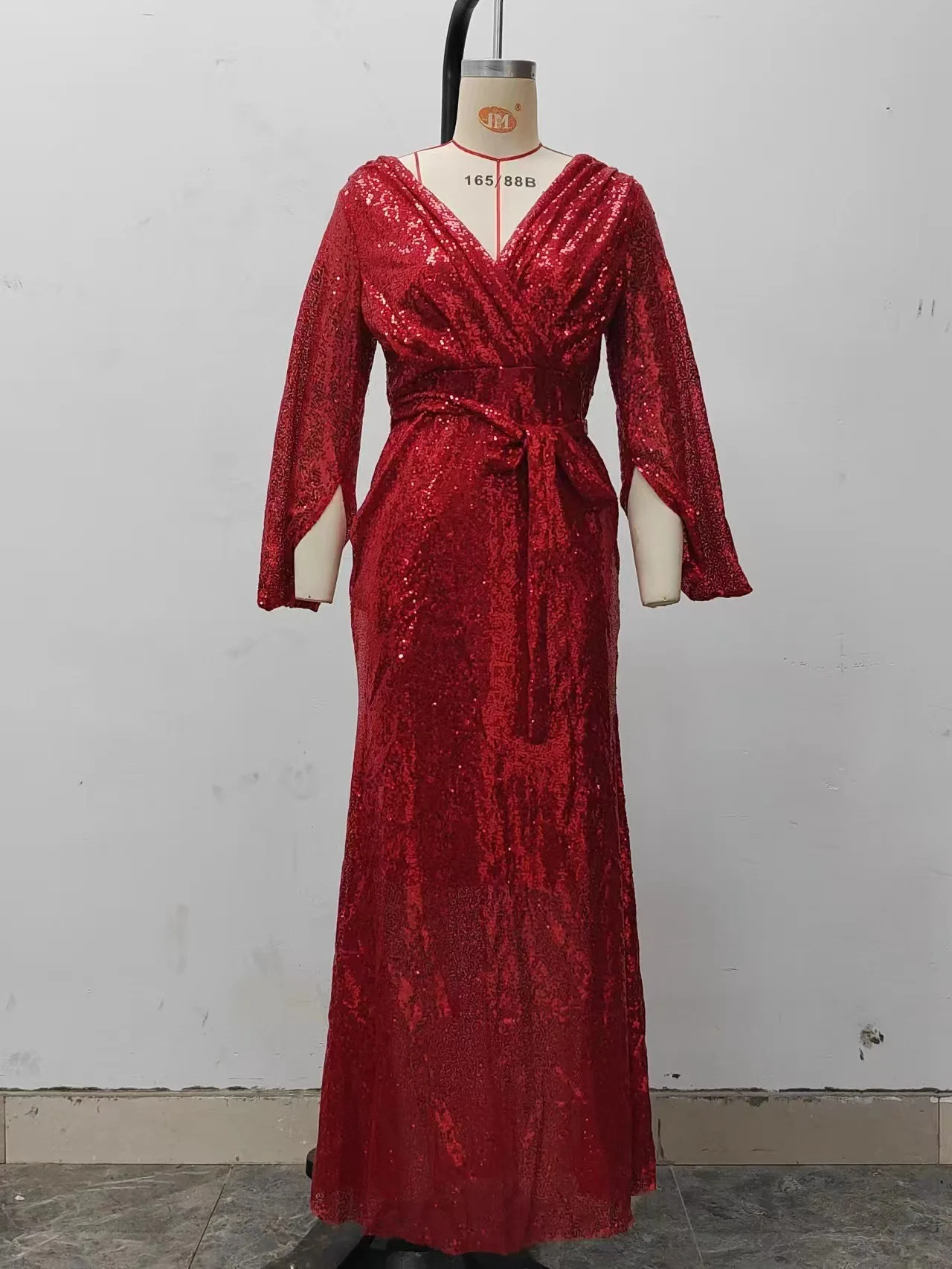 スパンコールの人魚のイブニングドレス,エレガントなVネック,マキシドレス,フォーマルな機会,パーティードレス,カクテルドレス,ウエディングドレス