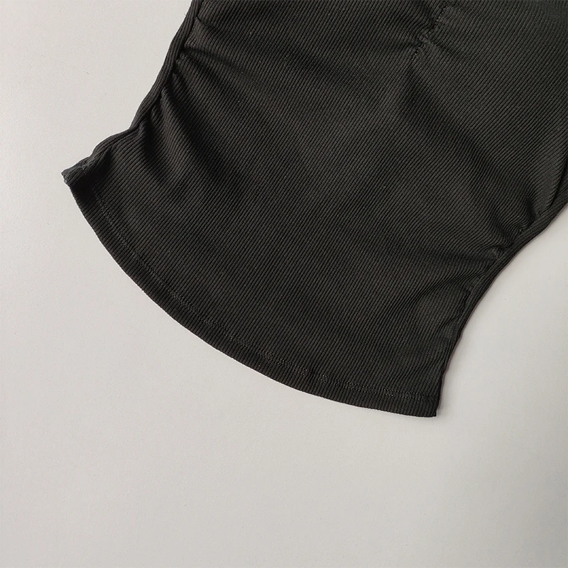 Herbst-Winter Französisches V-Ausschnitt Plissiertes Schnelltrocknendes Yoga-T-Shirt für Damen mit Eingebautem Brustpolster, Schlankmachendes Atmungsaktives Fitness-Unterhemd – Detail 8