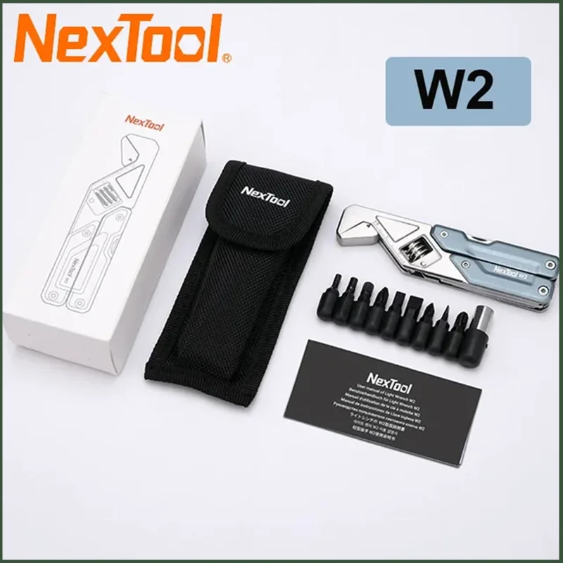 

2024 New NexTool Light Wrench W2 Multi Tool Foloding Pliers Multi-functional Spanner Screwdriver Outdoor Camping EDC Hand Tool