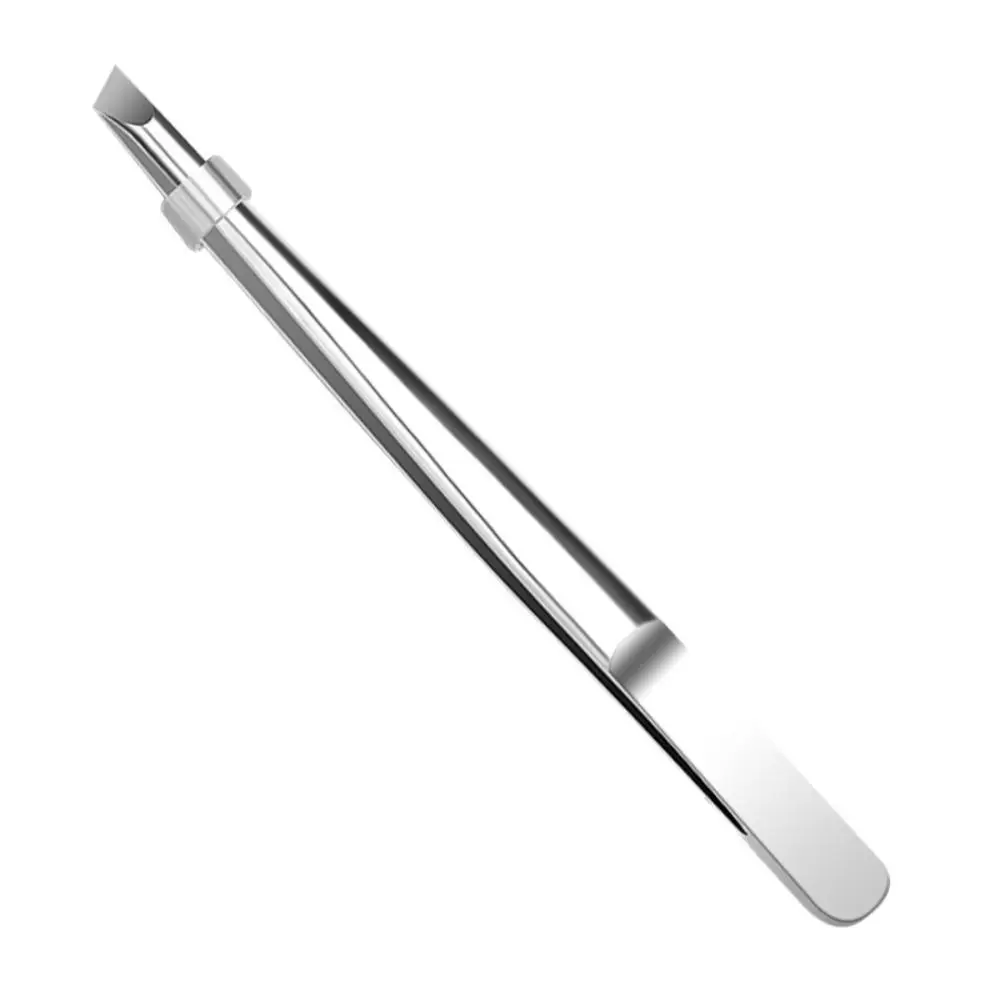 Stainless Steel Eyebrow Tweezers Flat Slant Tip High Precision False Eyelashes Tweezers Multifunction Tweezers Eyebrow Shaping