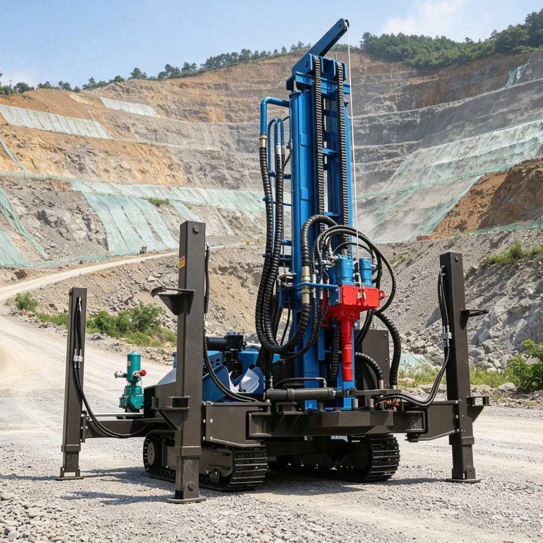 Customized Drilling Rig Off‑Road Tracked Chassis Water Well Drilling Machinery for Hilly and Mountainous Rocky Terrain