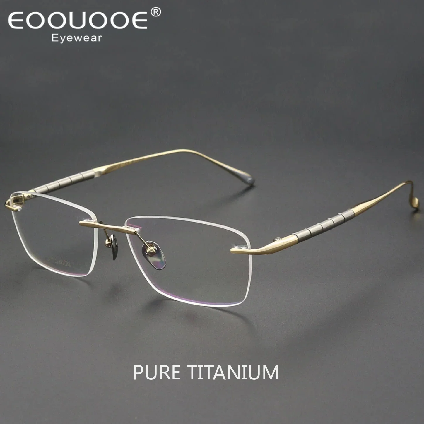 High-class Titanium Rimless Glasses Men Frameless Myopia Optical Prescription Eyeglass Frames Eyewear