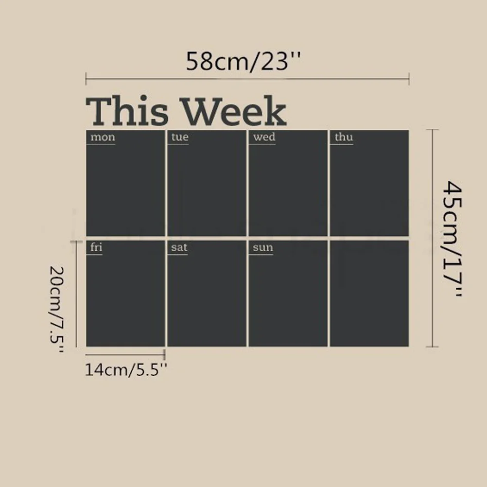Chalkboard Sticker Blackboard Peel Stick Weekly Planner Board For Fridge Wall Office Home School Use Household Plan Accessory