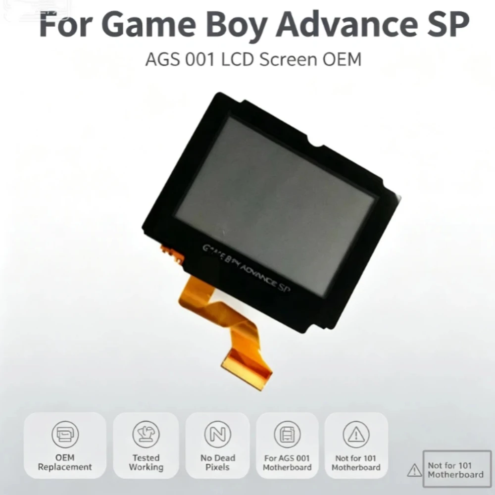 Für Game Boy Advance SP GBA SP AGS 001 Bildschirm LCD OEM Kompatibel mit 001 Motherboard