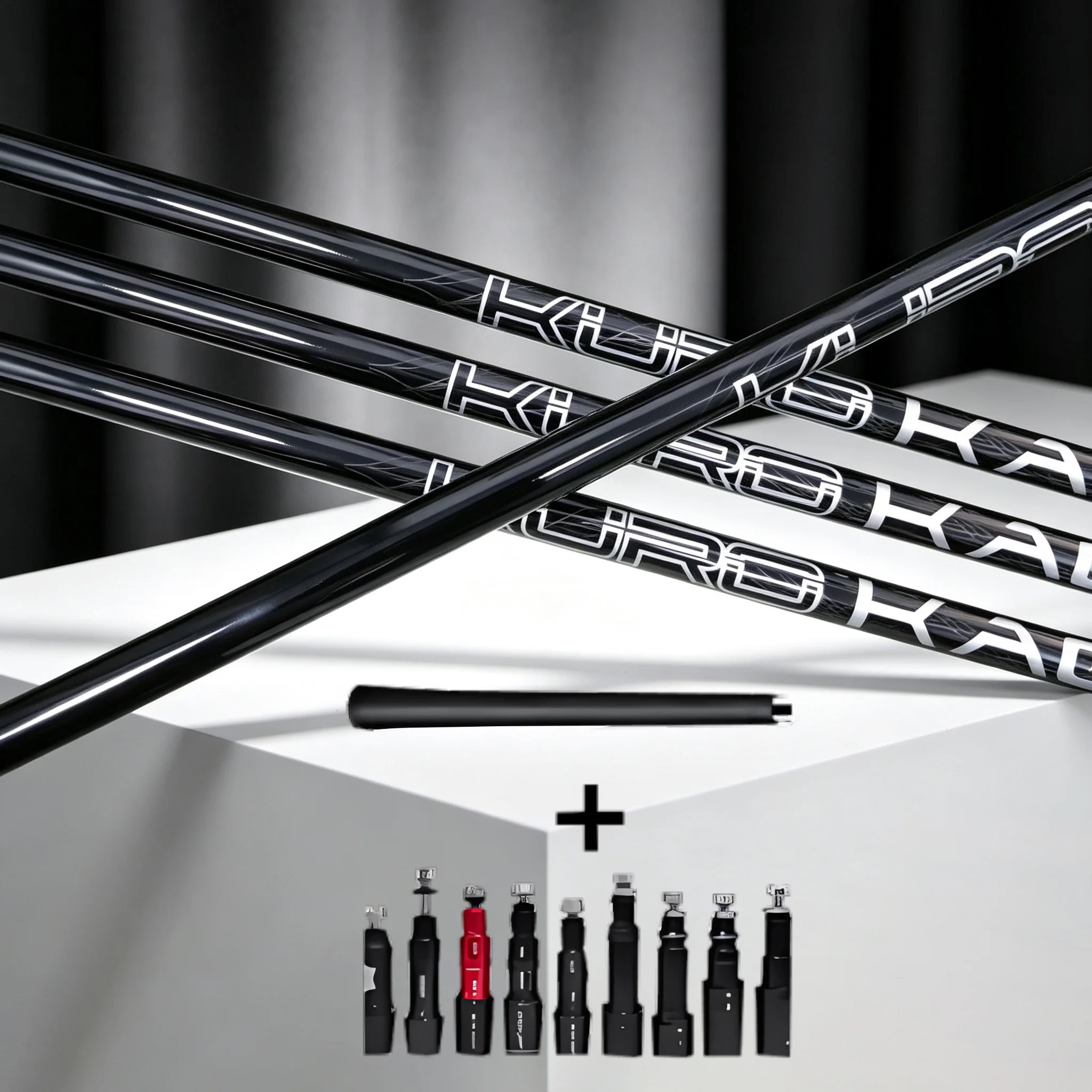 New Model 55-Level Carbon Golf Club Shaft, 45inch Standard Length, Made of High-Density Carbon Fiber Material, Flexible and Durable, Not Easily Deformed, Optimizes Swing Performance, Wide Compatibility, Fully Equipped with Adapter and Non-Slip Grip