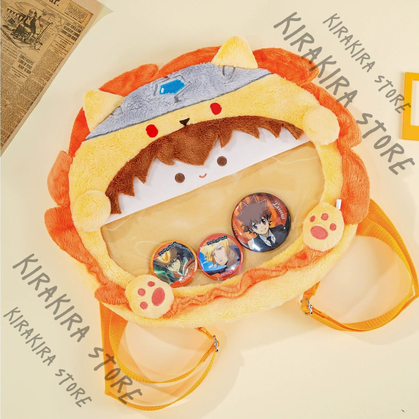 هيتمان تولد من جديد ياماموتو تاكيشي هيباري كيويا أكتاف قطنية عرض Ita-bag تأثيري على ظهره أنيمي حقيبة رسمية