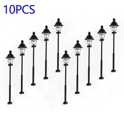10pcs Model Miniature Street Lights Railroad Train Scenery Lamppost Lamps Street LED Lights 3V 20mA