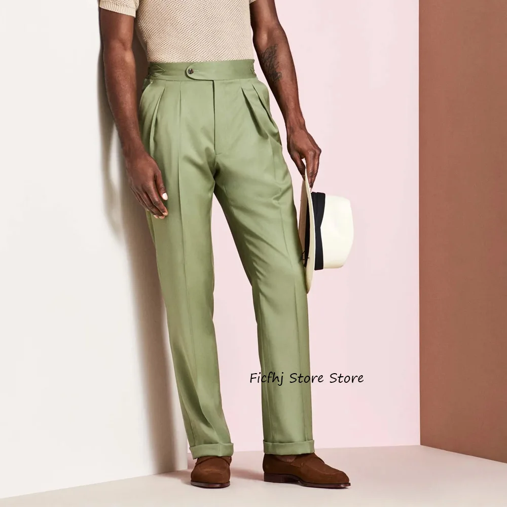 

Satin Fabric Straight Pants for Man Business Casual Men's Tailoring Pants Stylish Trousers Work Trouser Classic Clothing