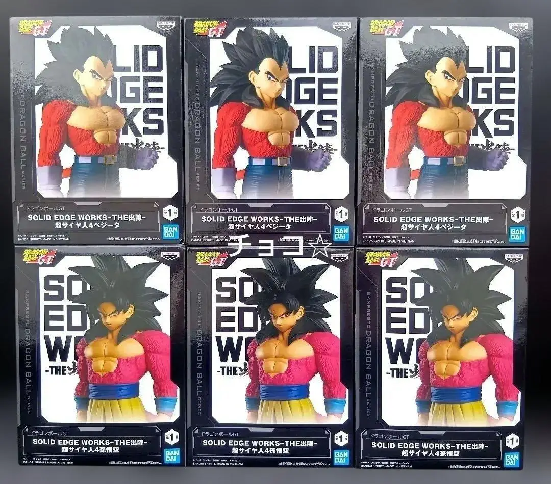 

Bandai Dragon Ball GT SOLID EDGE WORKS-THE departure-Super Saiyan 4, фигурки Vegeta Son Goku, аниме-модель, настоящая игрушка в штучной упаковке, подарок