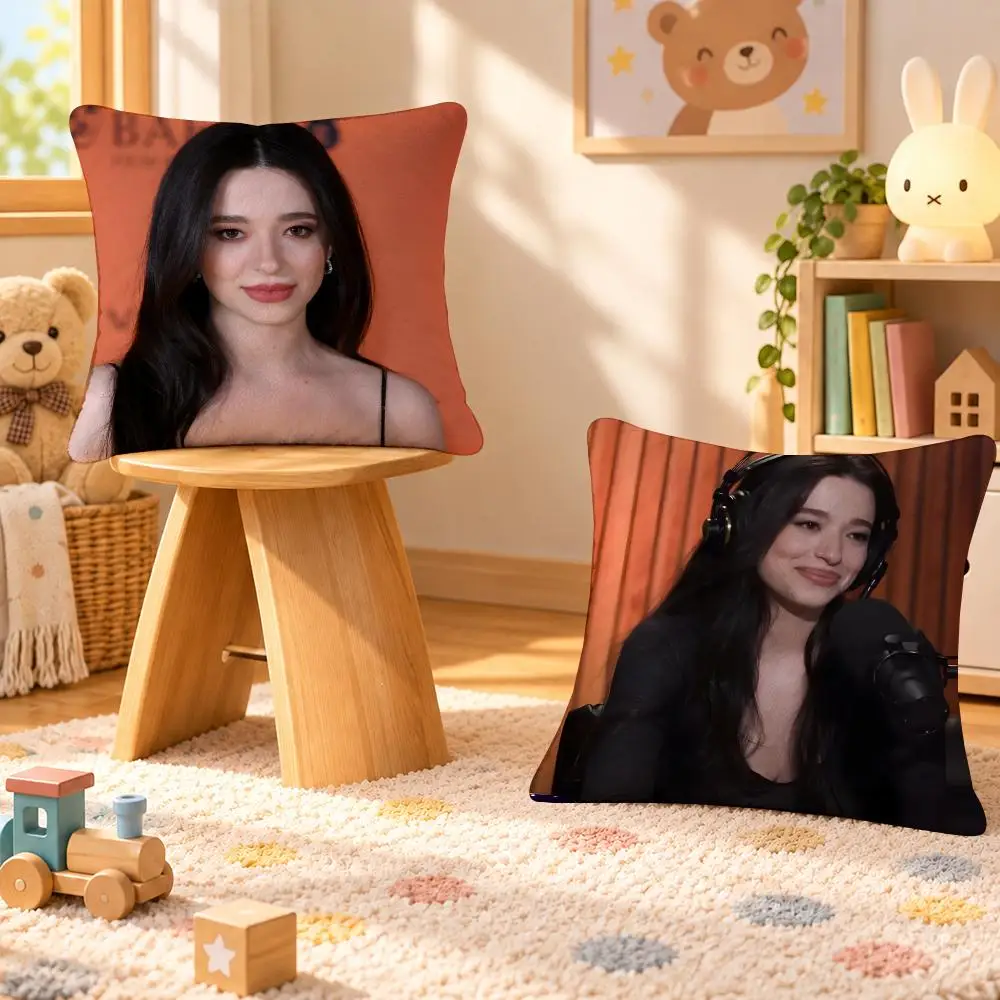 Actress Mikey Madison Style Cushion Cover Personalized Soft Plush Pillow Living Room Home Sofa Bedroom Office Car Cushion