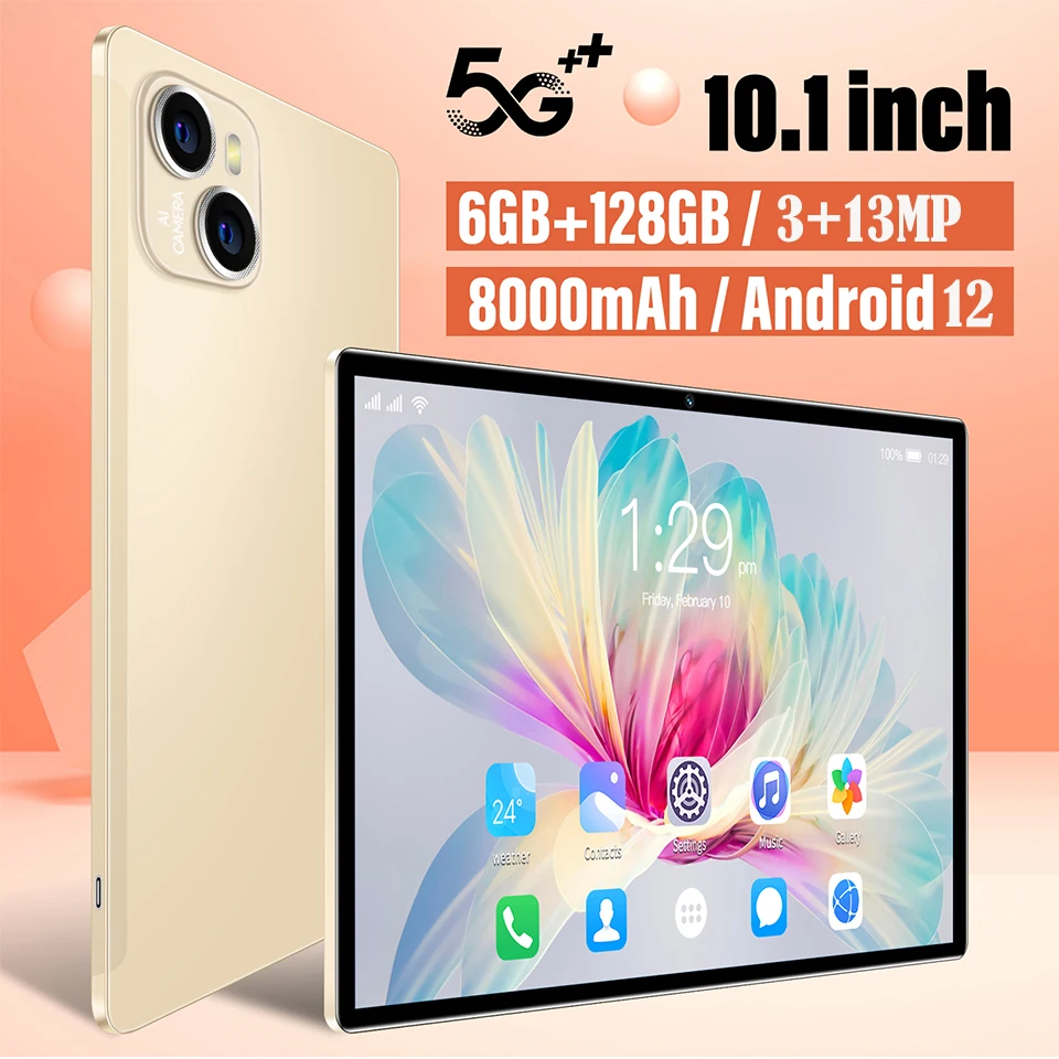 オリジナルの12.0インチAndroid9.0タブレット,子供向け学習用,デュアルシム,Bluetoothキーボード,6GB,10.1 GB