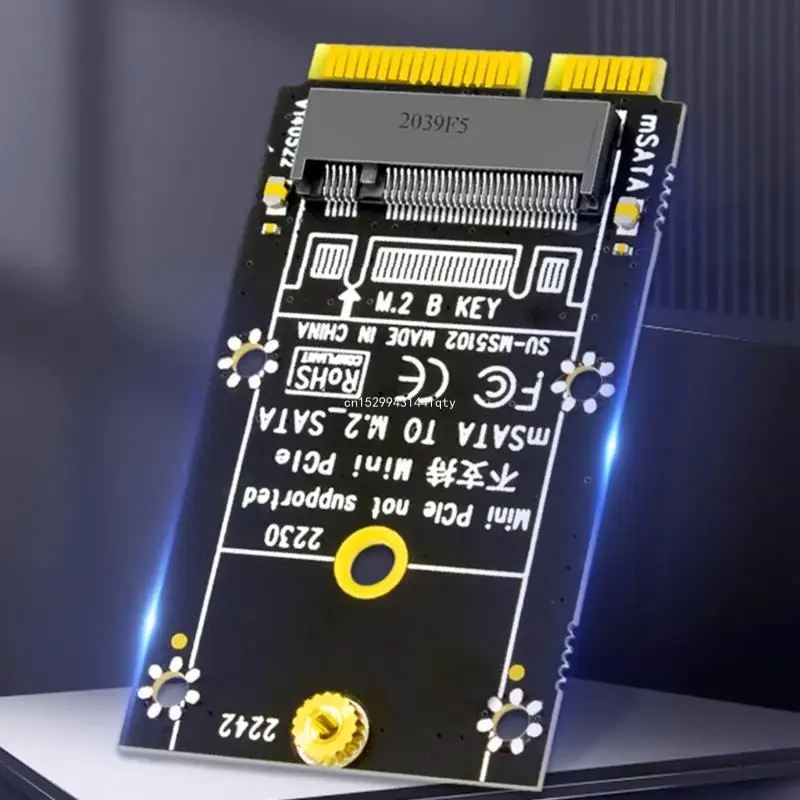 Adattatore da MSATA a M.2 da 6 Gbps Convertitore da MSATA a NGFF per scheda espansione rigido SSD 2230/2242