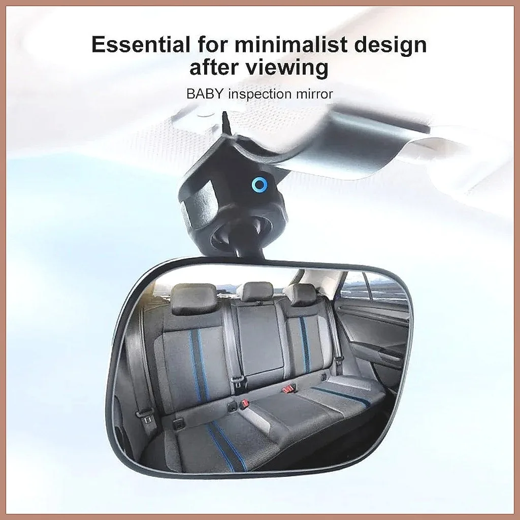 Universal 360° Adjustable Car Baby Safety Mirror for Rear Facing Seat, Wide Angle Anti Glare Kids Child Monitor