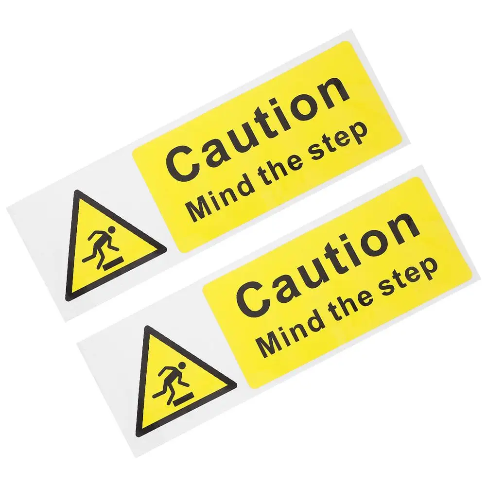 2 Pcs Safety Signs No Step Sticker Stickers Touch Caution Floor Danger Pvc Do Not