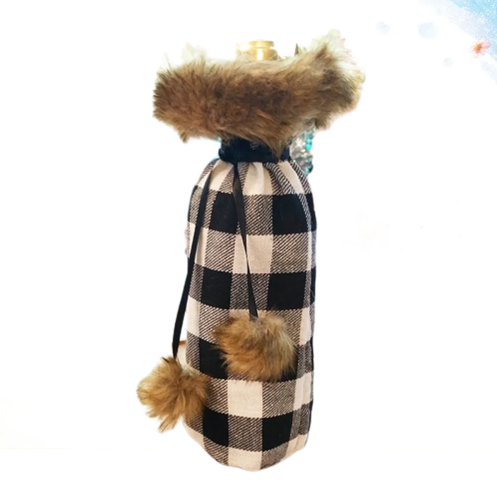 

Wine Bag Holder Christmas Party Decoration Reusable Cloth Material Eye-Catching Festive Supplies