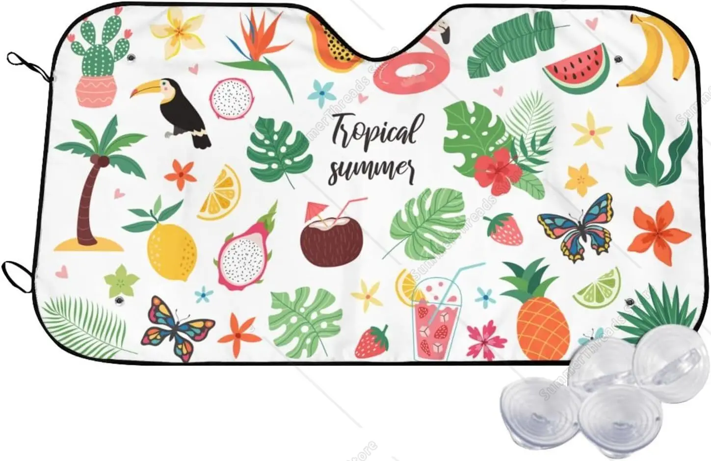 

Лобовое стекло автомобиля Sun Sha Летний узор Забавный милый автомобильный передний стеклянный козырек Переднее лобовое стекло Sha для солнца, жарки и УФ-лучей Sun V