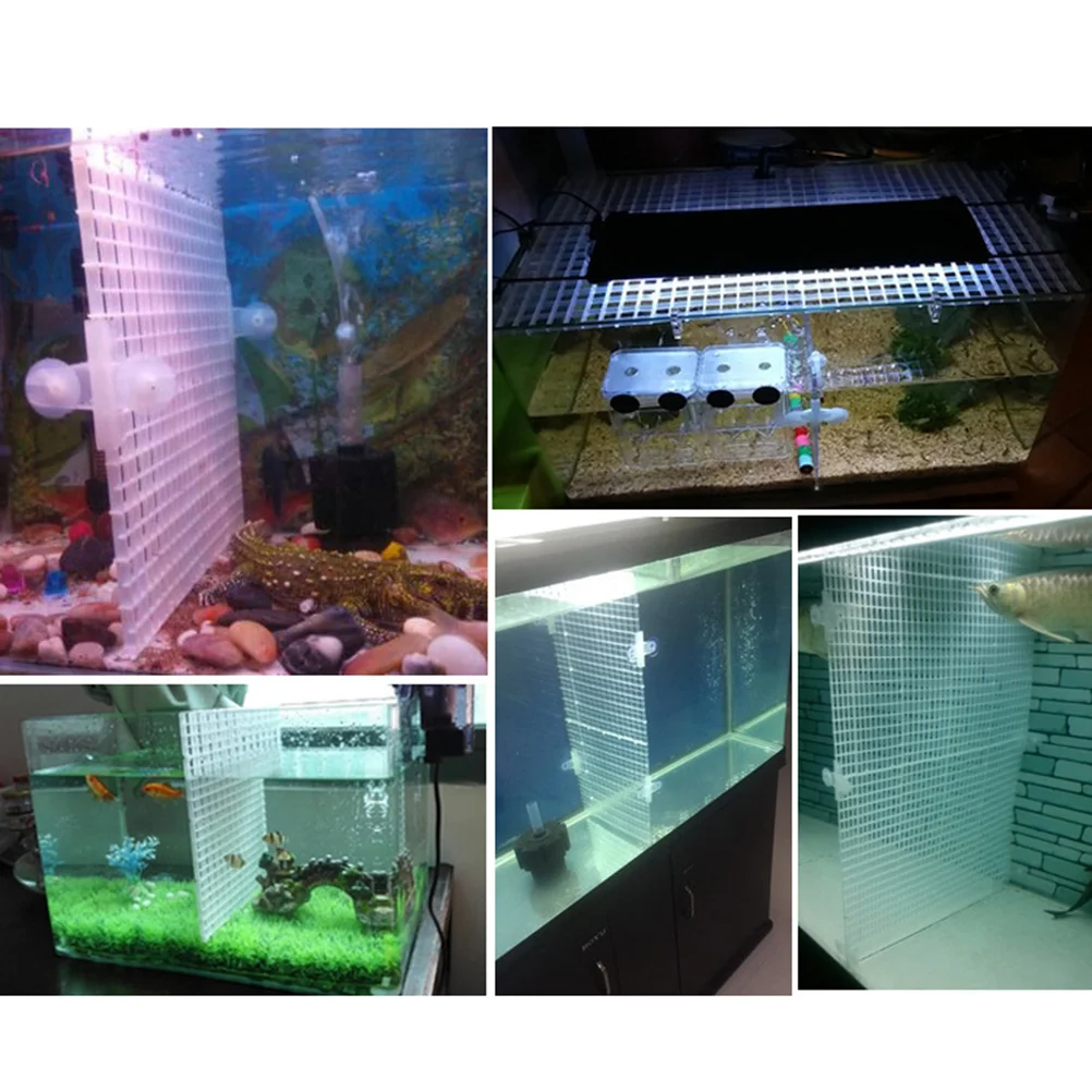 Aquarium Tank Divider Panel Grid Isolation Board Separator Filter Plate Partition Lattice Supplies Panels Betta Bottom Splicable