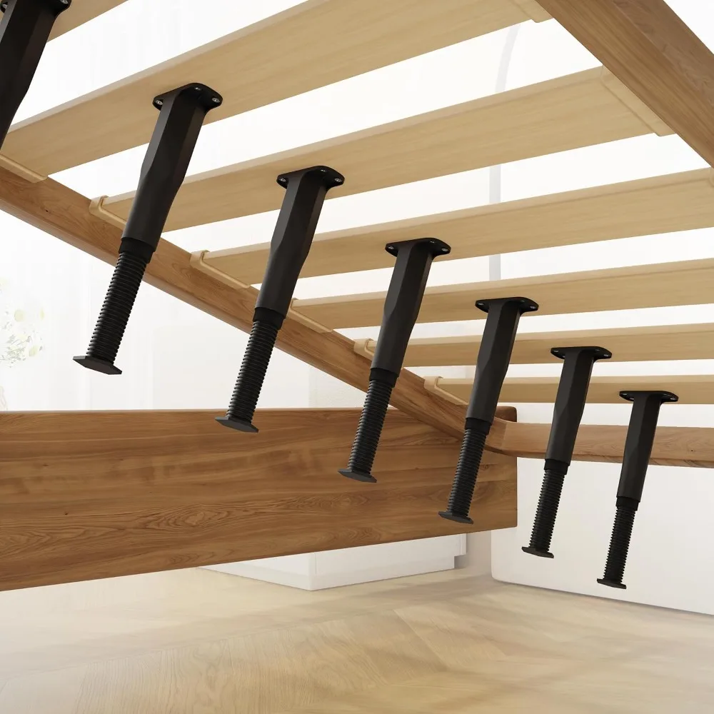 

Adjustable Bed/Furniture Support Legs Replacement - Universal Bed Stabilizer Kit, Prevent Sagging & Collapse for Queen/King/Plat