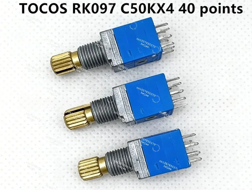 For C50K C50KX4 15MM SHAFT With 40 Points--10pcs/lot [BELLA] JAPAN Special TOCOS RK097 9011 Quadruple Stepping Potentiometer