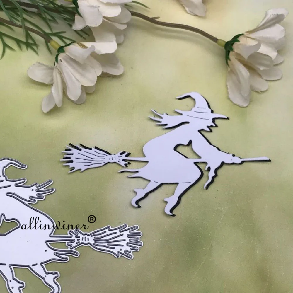 Halloween Broom witch Metal Cutting Dies for DIY Scrapbooking Album Paper Cards Decorative Crafts Embossing Die Cuts