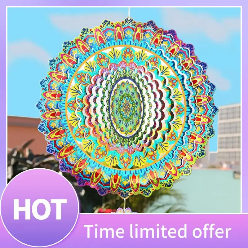 

B69C 12Inch Wind Spinners Home Garden Decor, Patio Yard Backyard Outdoor Decorations Colorful Decoration Gift For Hanging