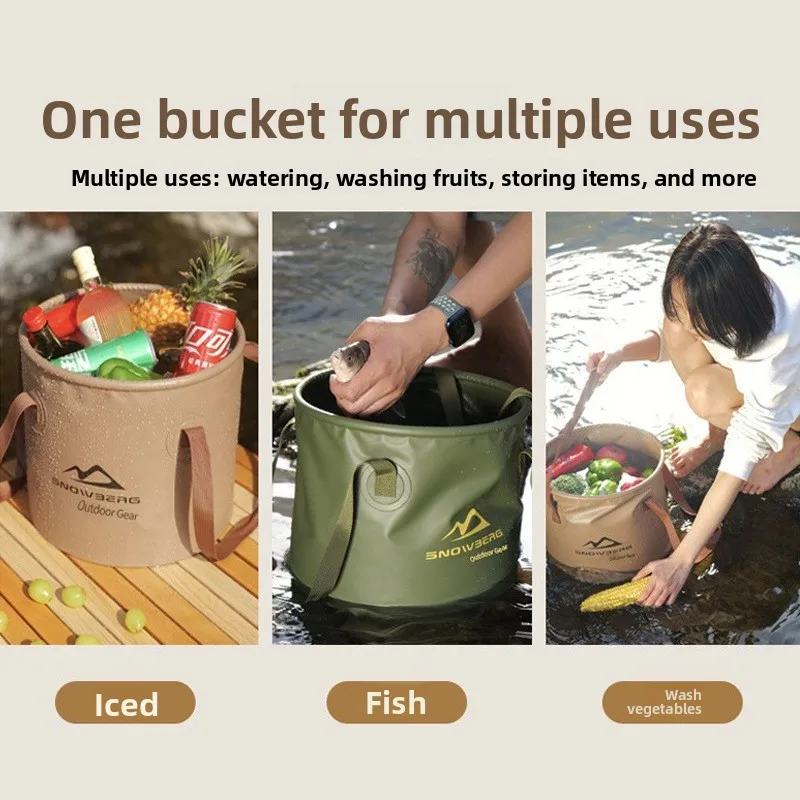 

Портативная складная водонепроницаемая сумка-ведро - ведро для хранения автомобильной мойки для рыбалки на открытом воздухе, кемпинга