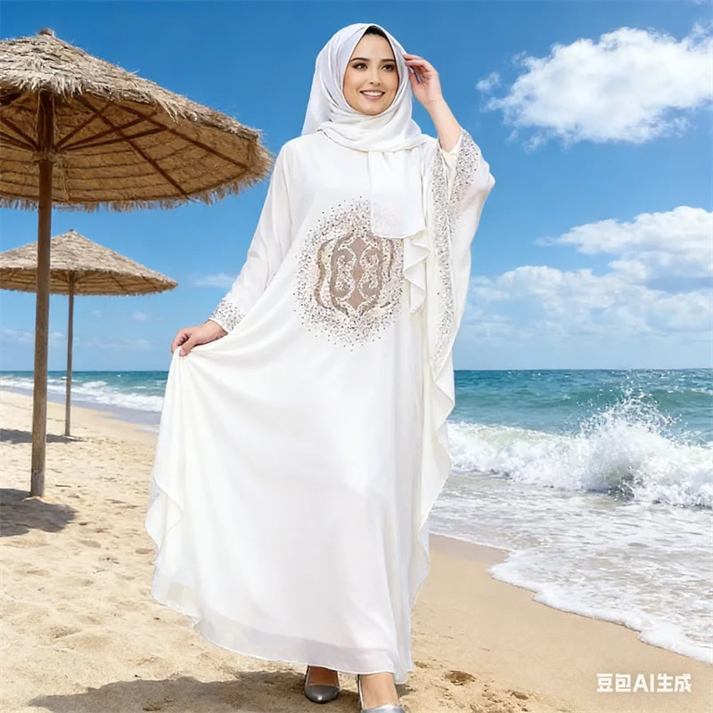 

New African Dresses for Women Diamonds Boubou Robe Hijab Dress Ankara Dashiki Africa Clothing Morocco Kaftan Djellaba Abaya Gown