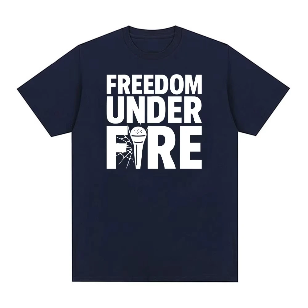 Freedom Under Fire Charie Kirk Assassination Tee Shirt Men Women Fashion Classic T-shirt Hot Sale Cotton Cozy T Shirt Streetwear