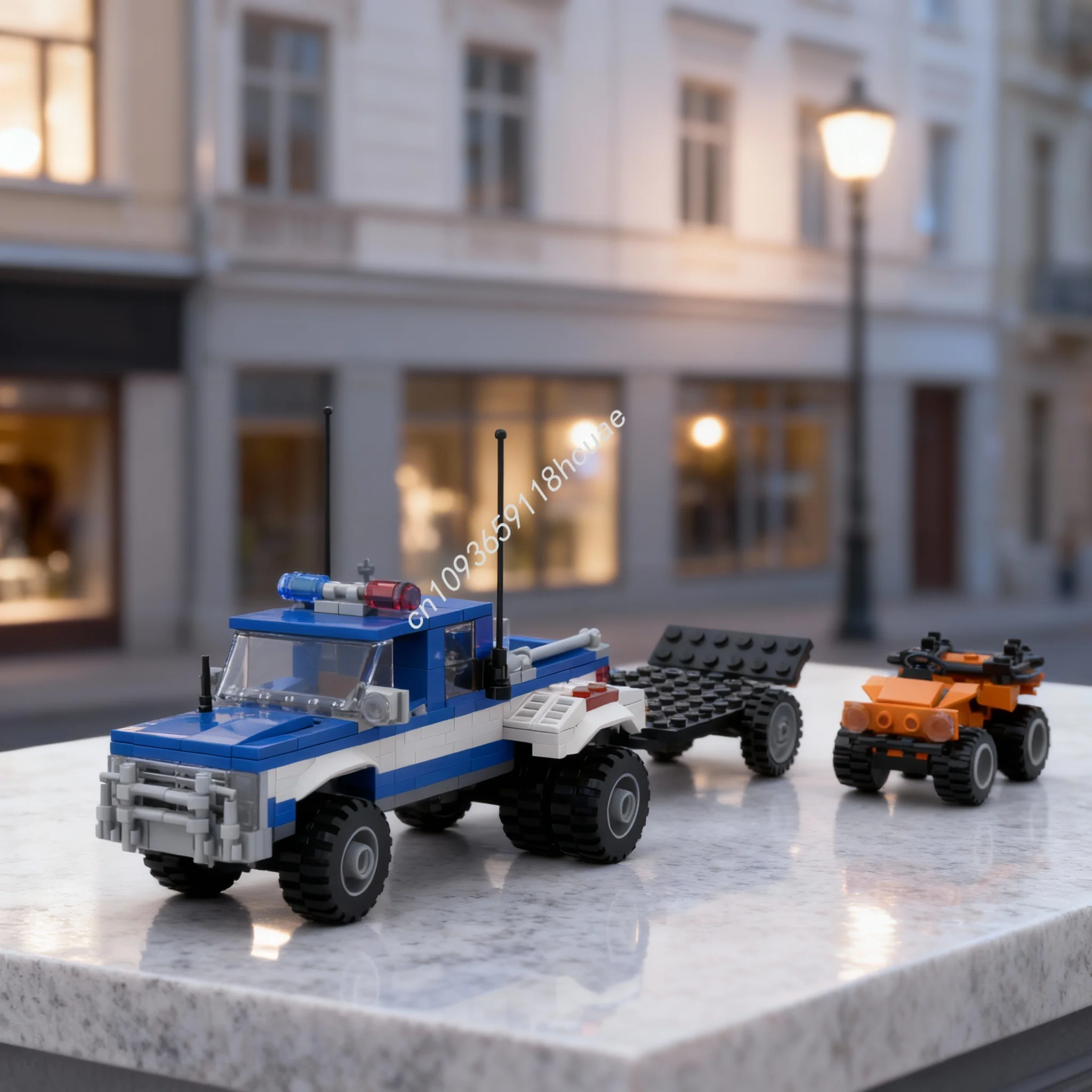 

342pcs MOC Cars Chevy Squarebody Police Truck Model Building Blocks Christmas Gifts Architecture DIY Creative Idea Toy Education