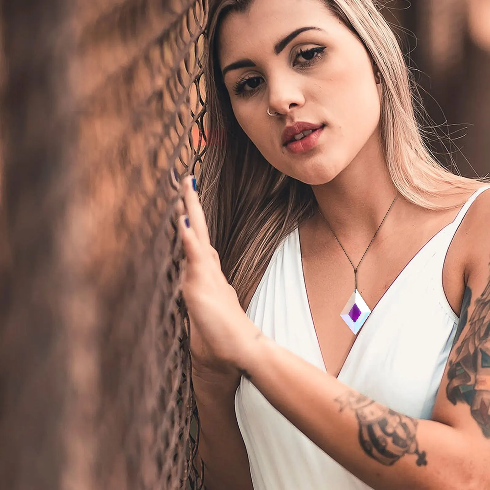 

2Pcs Crystal Prism Hanging Crystals for Window Sun Catcher Indoor Outdoor Decor Light Catchers Crystal Adornment Hanging