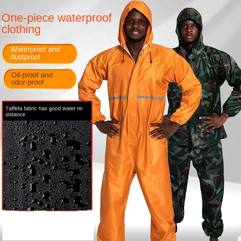 Imagem -02 - Impermeável com Capuz para Homens e Mulheres Macacão com Capuz Fission Rain Suit Paint Spray Unisex Workwear Fatos de Segurança