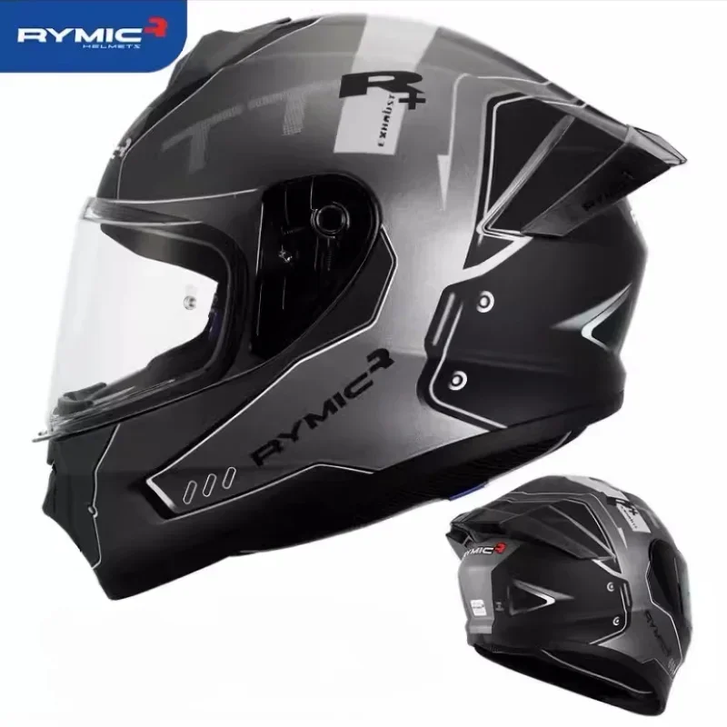 RYMIC R977 Full Face Motorcycle Helmet Men and Women All Seasons Motorcycle Racing Helmet DOT & ECE Certified