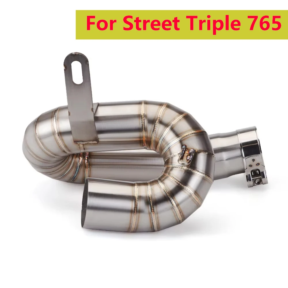 

For Street Triple 765 S R RS Motorcycle Exhaust Pipe Escape Refit Slalom Stainless Steel Link Pipe Tail End Muffler