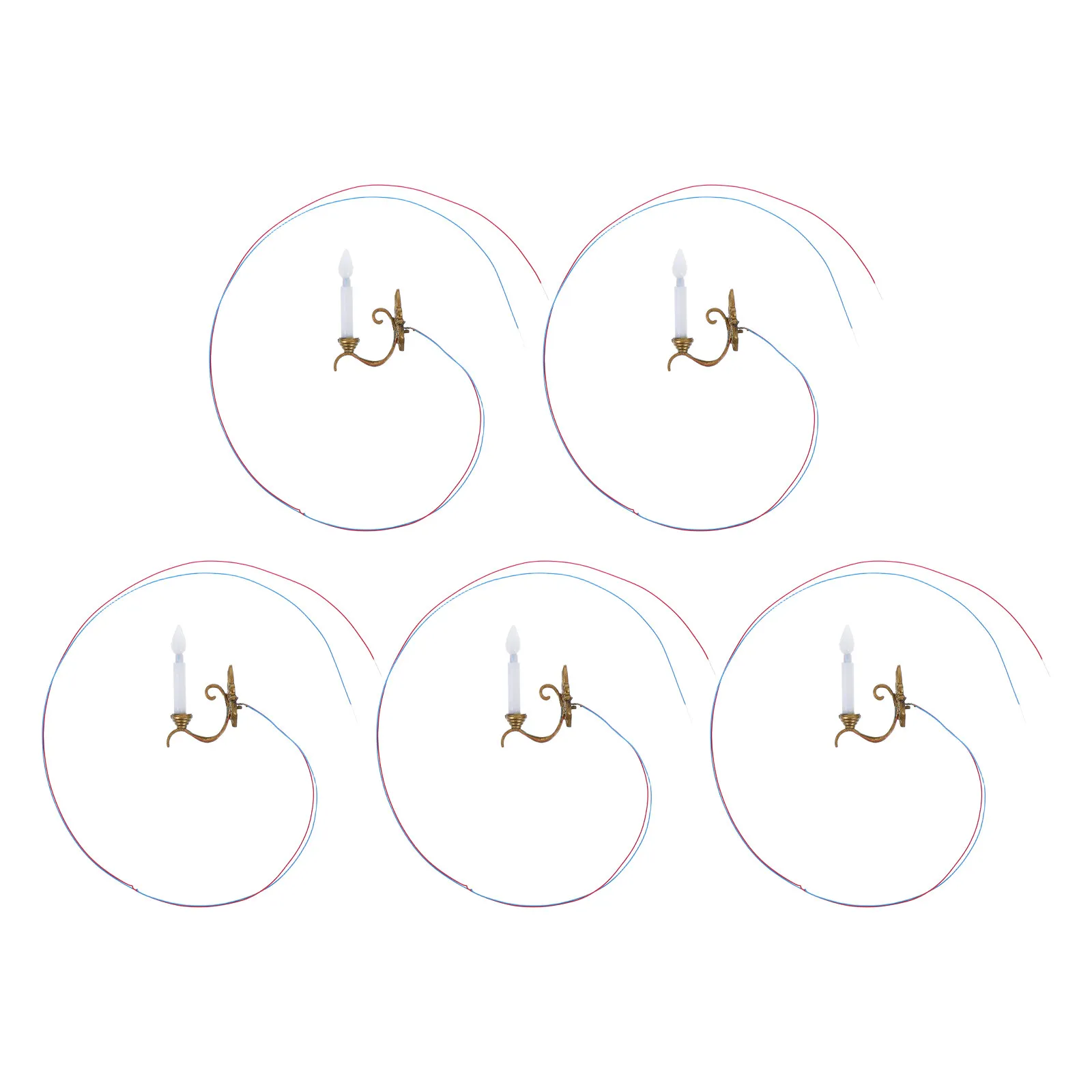 

5Pcs Mini House Wall Lamps Sand Table Layout Landscape Lights Dollhouse Accessories Home Decoration Ambient Lighting