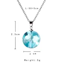 Transparent Resin Moon Necklace for Women #5