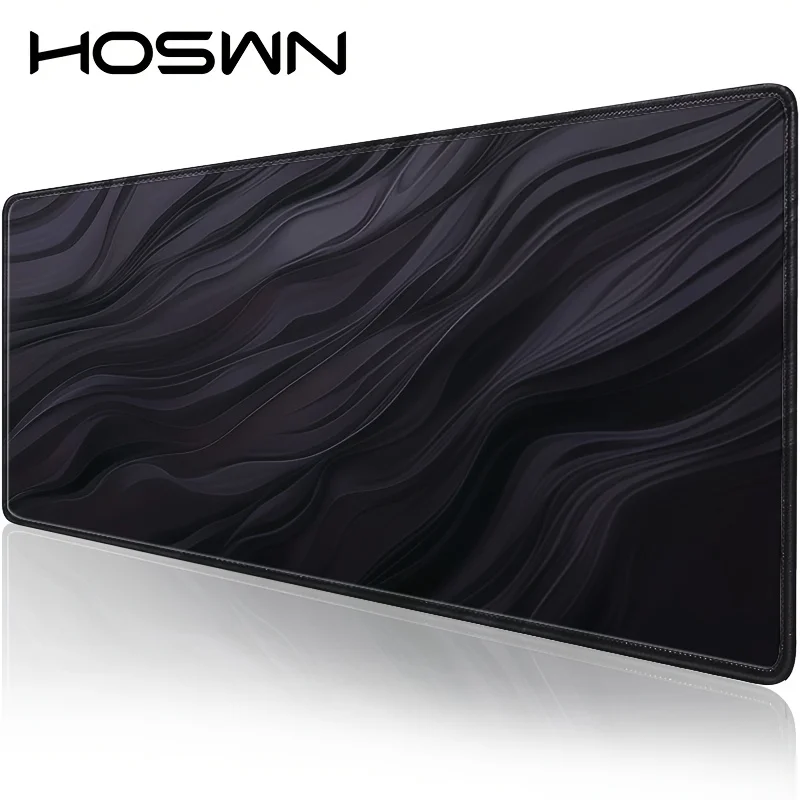 CIFBUY Streamline Art Painting Mouse Pad Large Gaming Desk Mat Micro Weave Cloth Non Slip Rubber Base Stitched Edge Washable