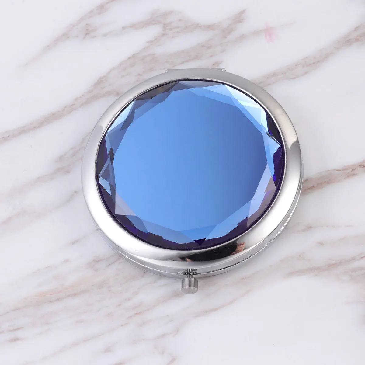 

4Pcs Portable Folding Double Sides Makeup Mirror Compact Pocket Mirror Small Polished Frame Perfect Gift for Ladies Makeup