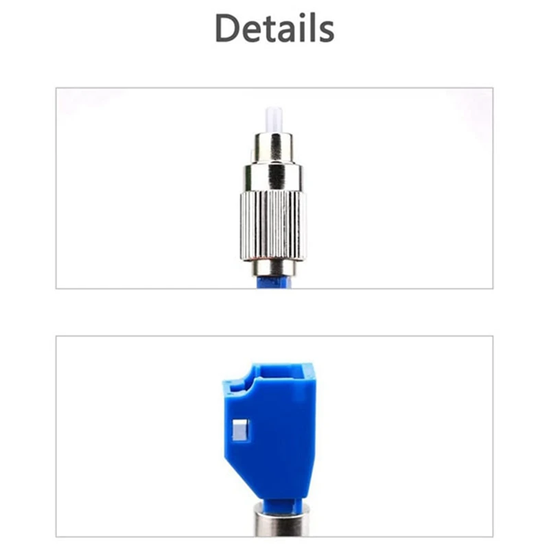 Adaptador de conector de fibra óptica híbrida, localizador Visual de fallos, 4 piezas, modo único 9/125Um FC macho a adaptador hembra LC