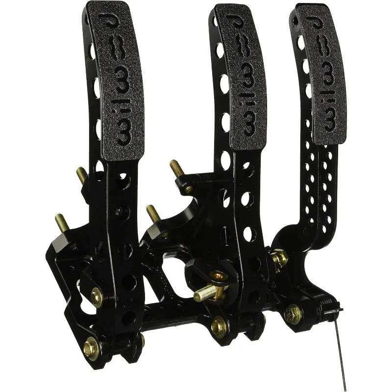 

Wilwood Pedal Assembly, Gas/Brake/Clutch, 5.25 to 1 Ratio, Forward Floor Mount, Aluminum, Black Paint, Each
