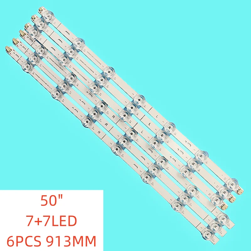 6pcs/set New LED Backlight Strip for Hisense 58A6100FS 58R6E3 58A7100F 58S5 58AE7000F 58R6000GM LB58007 V0 HD580X1U91-L1