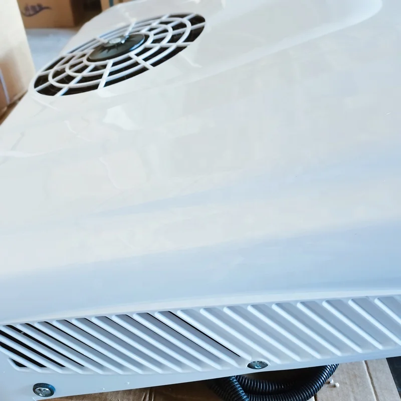 12 فولت 24 فولت تيار مستمر بطارية تعمل بالطاقة بارك برودة وقوف السيارات على السطح مكيف الهواء لشاحنة تخييم قافلة Rv متنقل #4