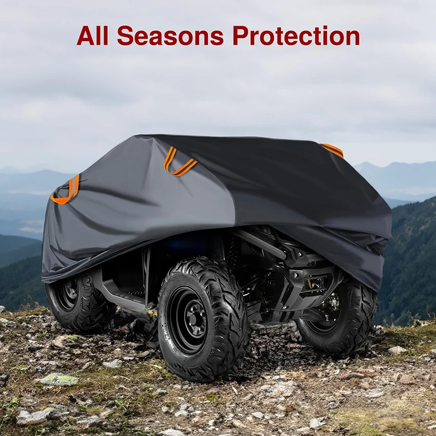 ATV Cover,Outdoor Heavy Duty 4 Wheeler Cover, All Weather Protection Quad Covers fit for Kawasaki, Honda, Polaris, Yamaha
