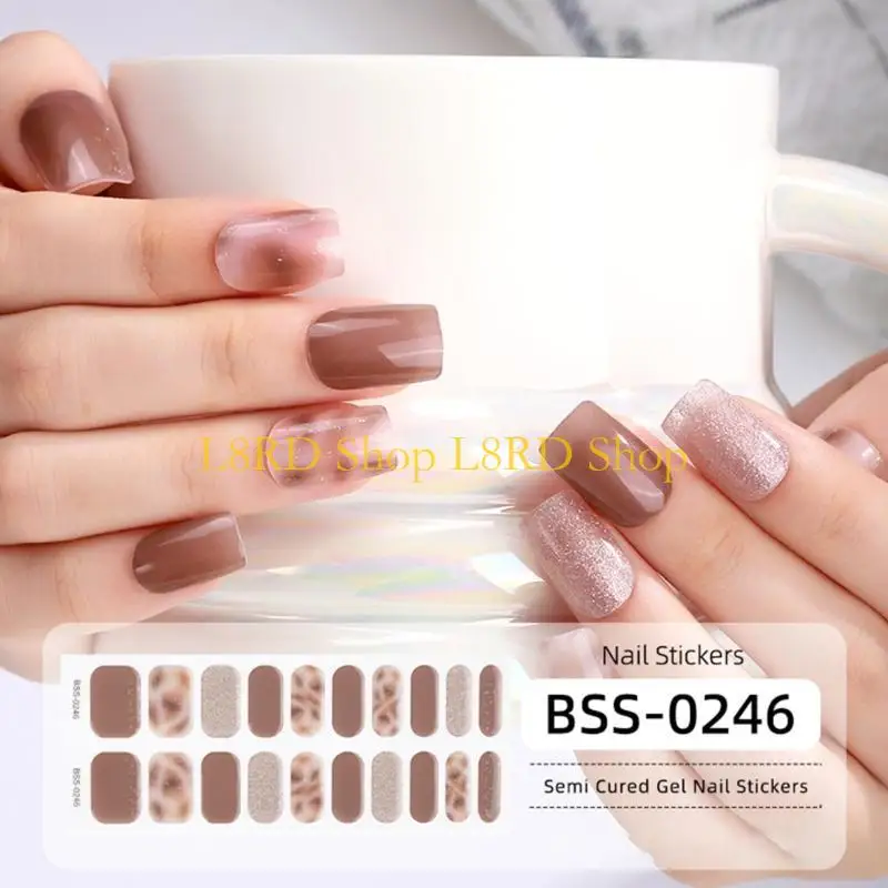 L8RD eleganti adesivi per unghie in gel UV involucri completi facili e resistenti da applicare perfetti per appuntamenti serali