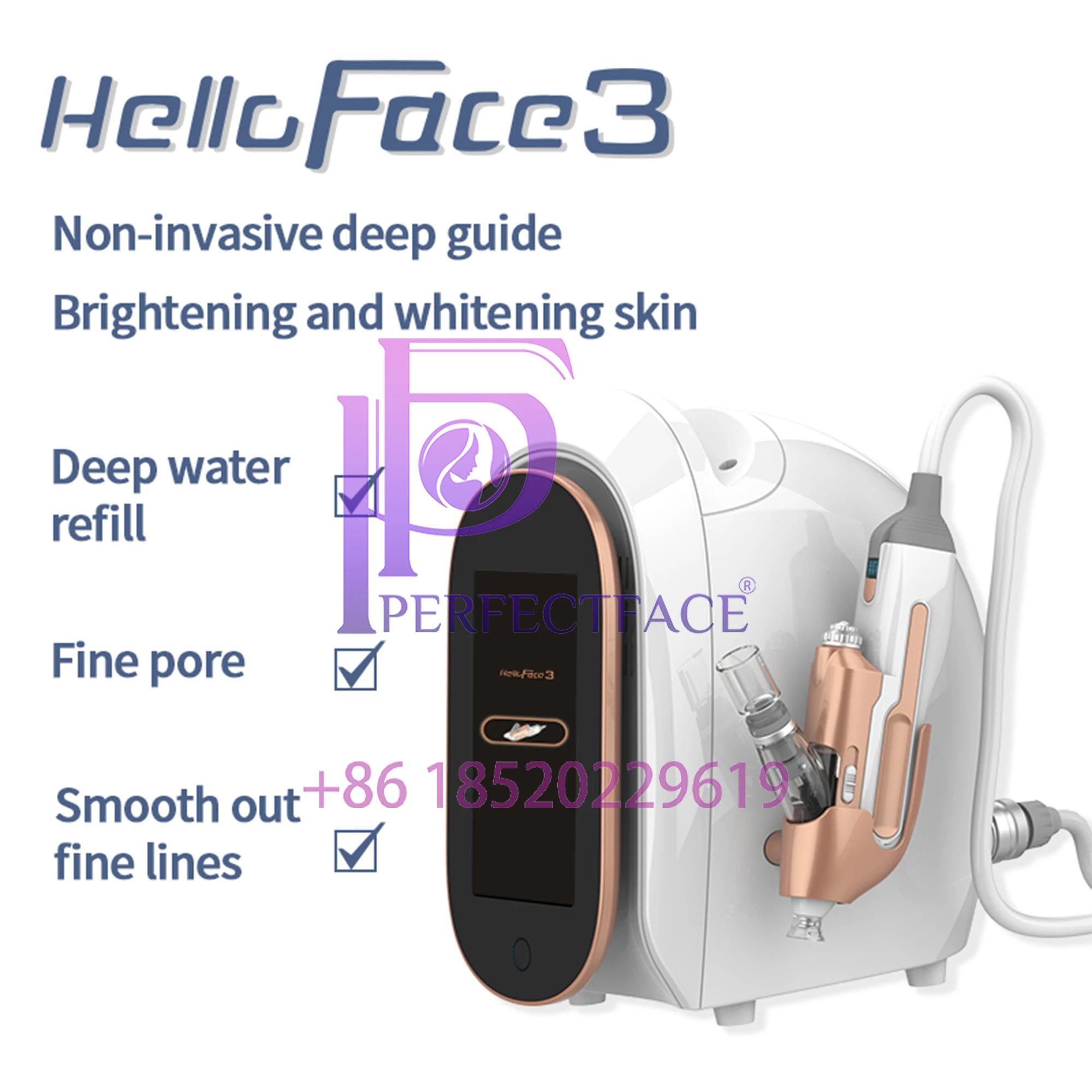 

Professional Hello Face 3 Hydra Booster - 0.65MPA Nano Spray for Deep Nutrient Infusion, 300W Skincare Device
